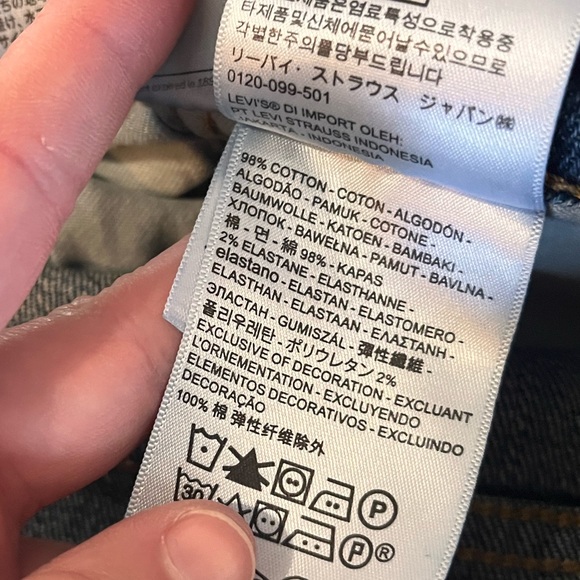 Levis 505 jeans men’s 40x32 Regular Straight Fit blue stretch work comfort - Picture 9 of 11